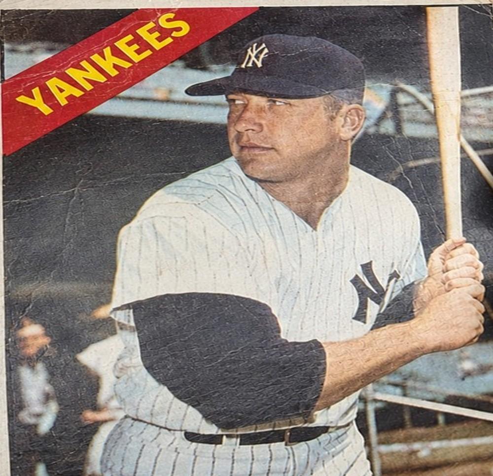 The same Mickey Mantle card after restoration